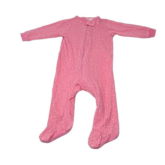 Baby Girl's Sleepers in Pink, Green, and Cream Floral - Size 0-3 M & 3 M - Picture 6 of 8